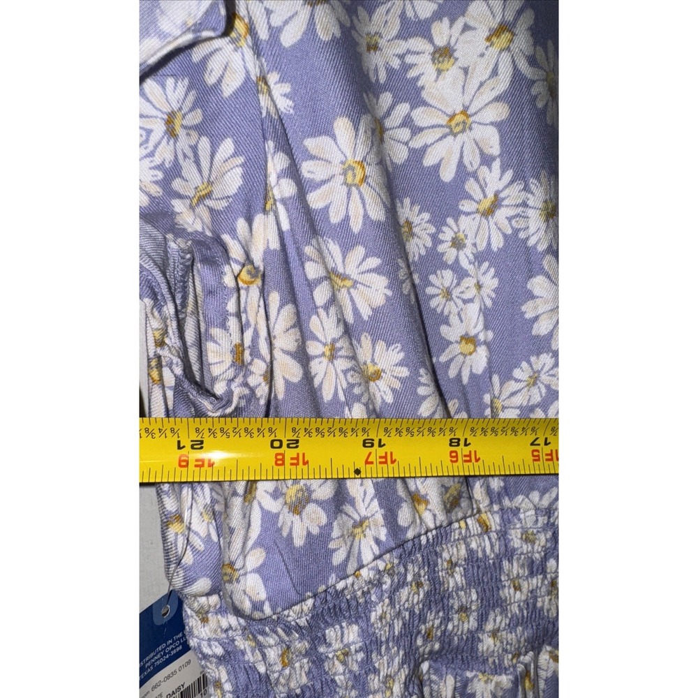 Babydoll Dress Coquette Lilac Daisies Flirty Cottagecore Hippie Jr Women's XXL - Picture 6 of 7